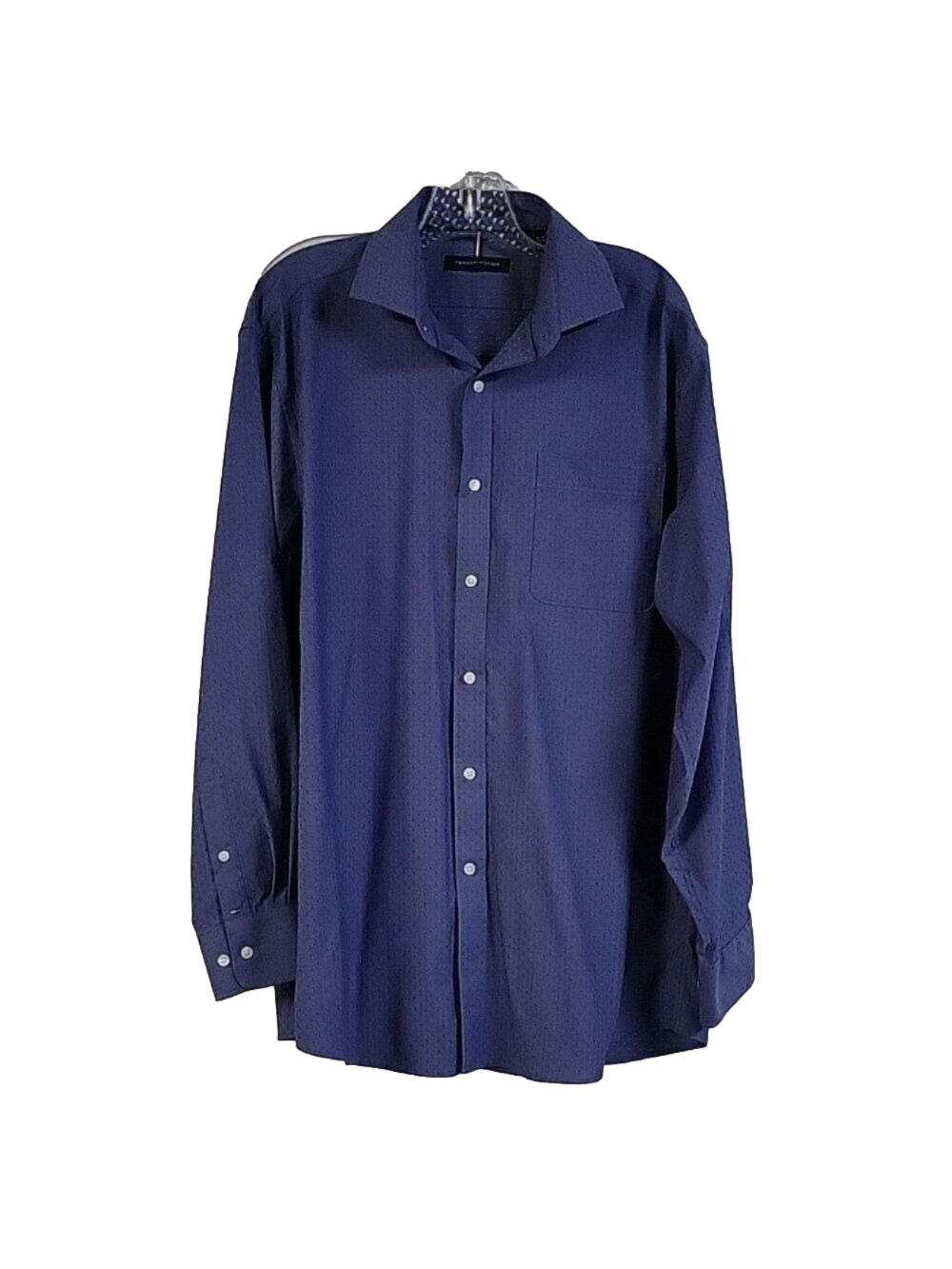 Tommy Hilfiger Men's Blue Long-Sleeved Button-Down Shirt, Size Large